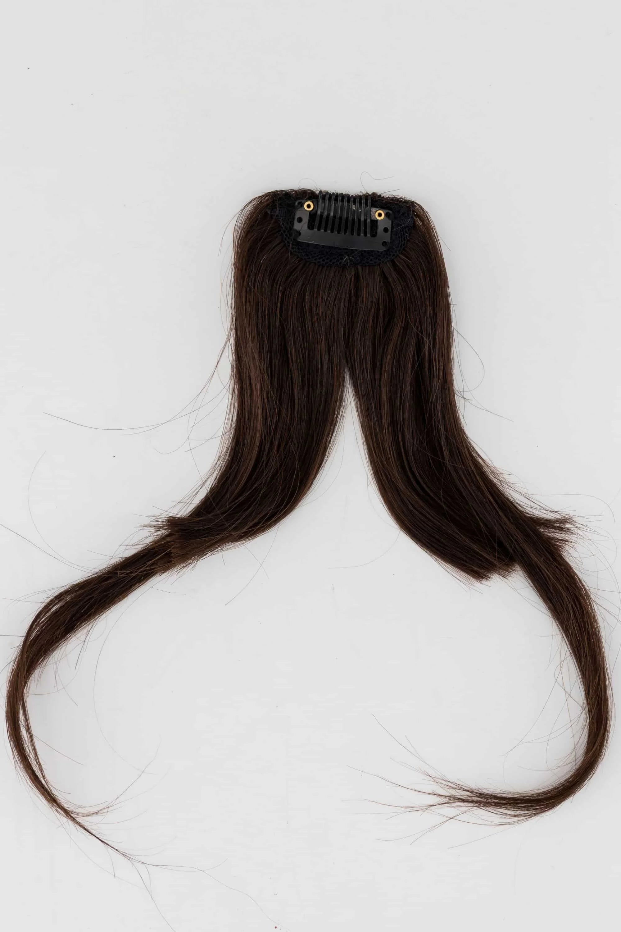 Dark Brown Clip-in Curtain Bangs