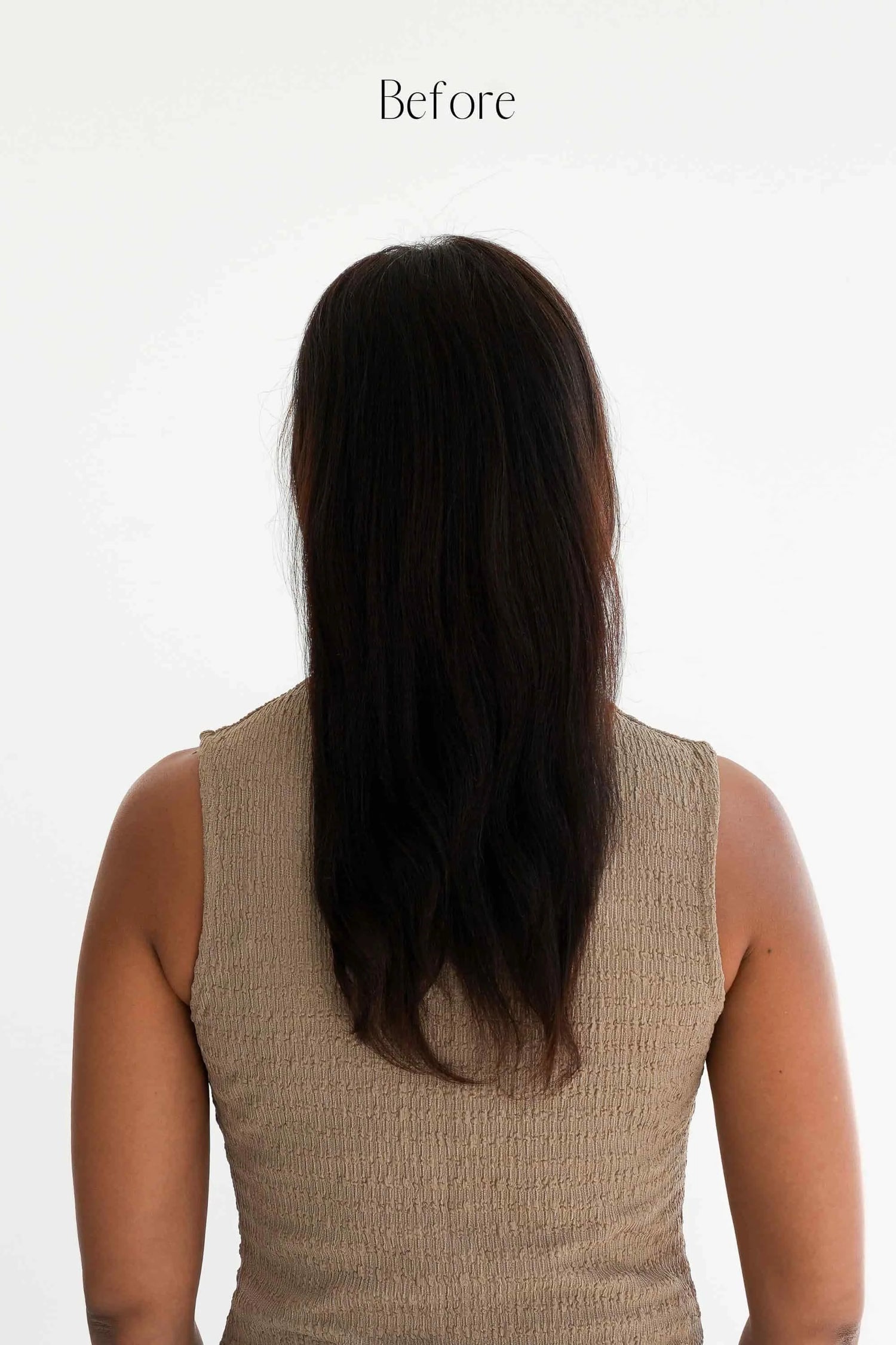 Frontrow-clipins-dark-brown-before