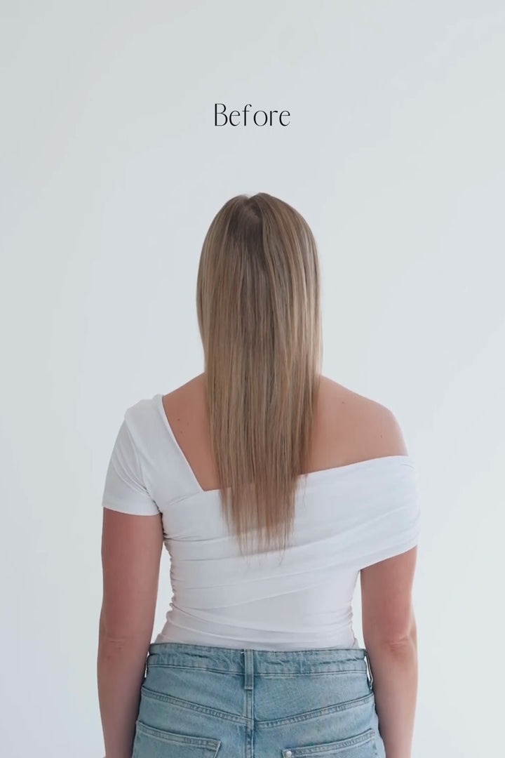 Highlighted Cool Blonde Clip-in Hair Extensions