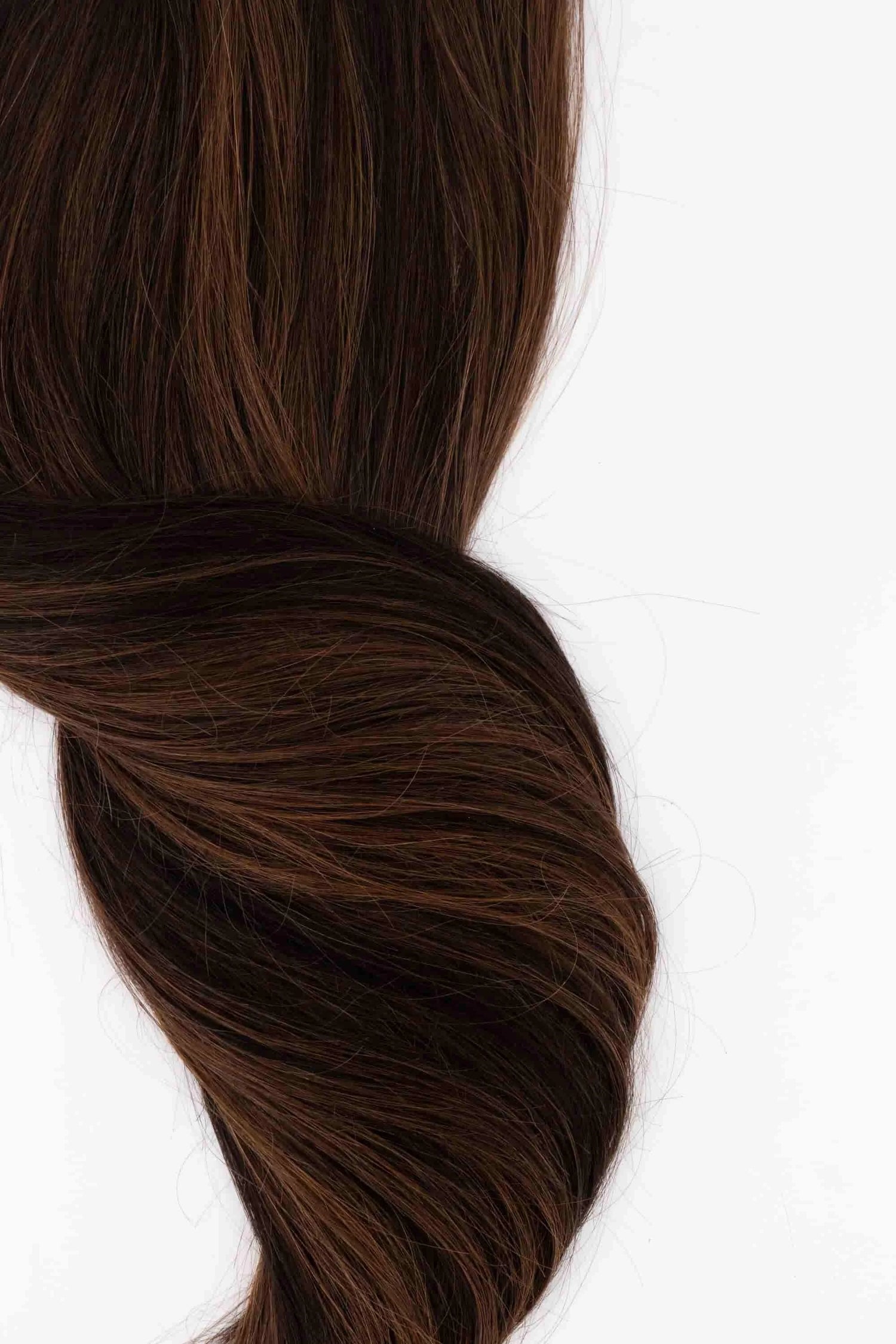 Rooted Mixed Chocolate Clip-In Hair Extensions