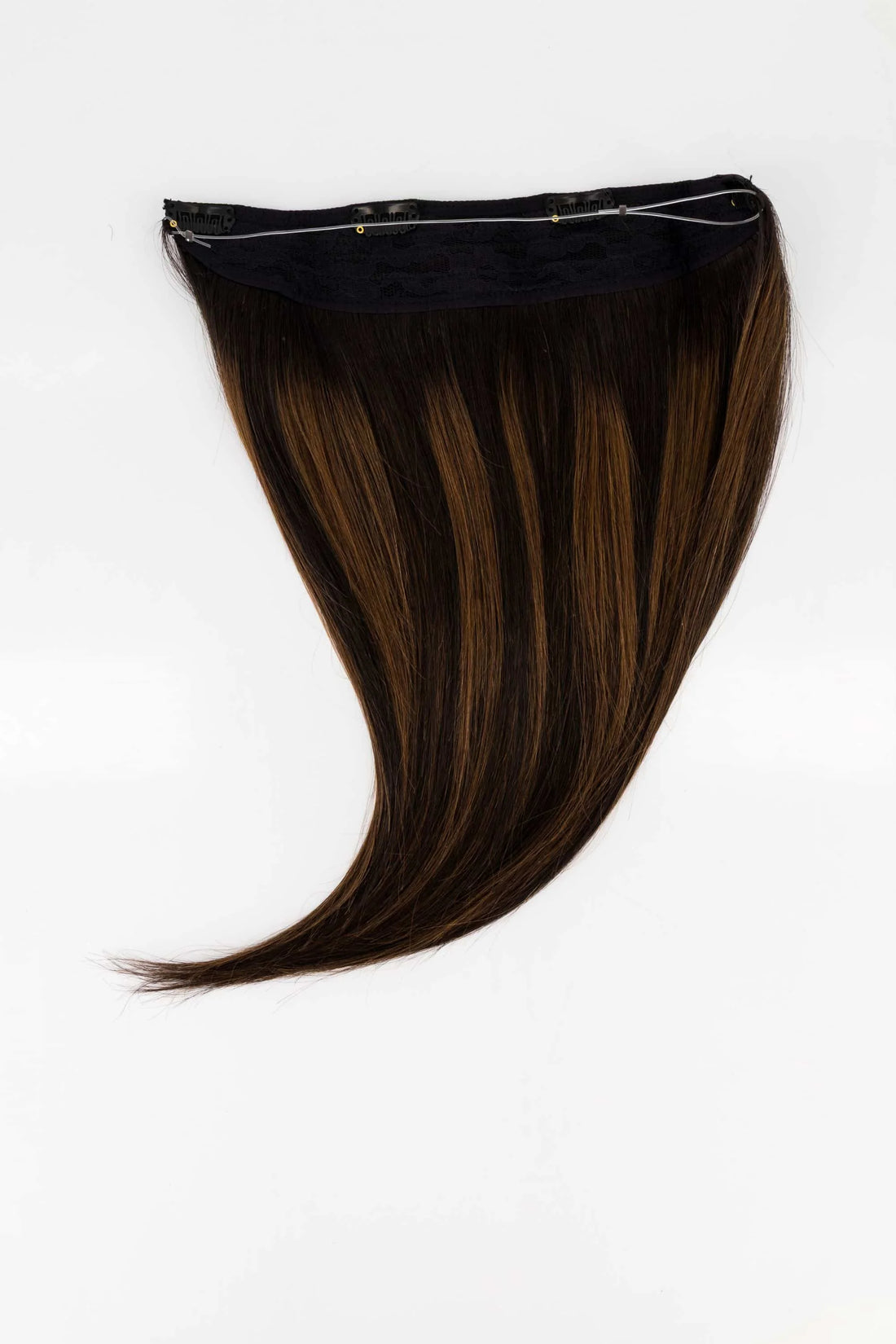 Rooted Mixed Chocolate Volumizing Halo Hair Extensions