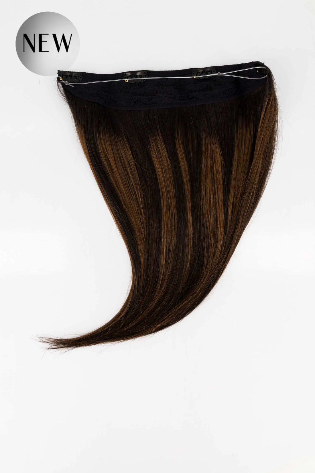 Rooted Mixed Chocolate Volumizing Halo Hair Extensions