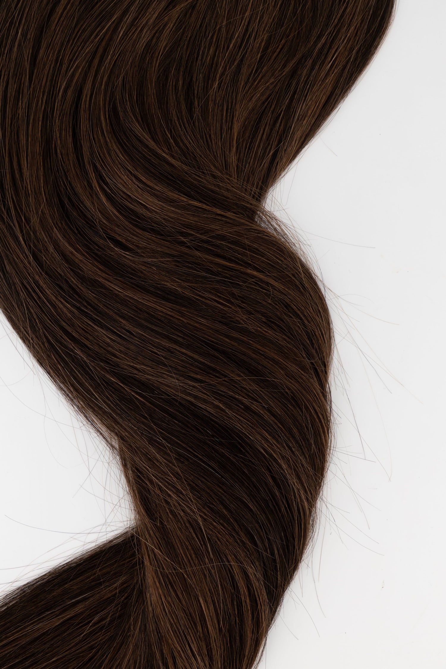 Frontrow clip-in hair extensions in dark brown