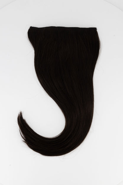 Frontrow clip-in hair extensions in brown black