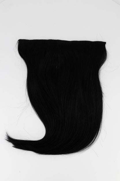 Frontrow halo hair extensions in jet black